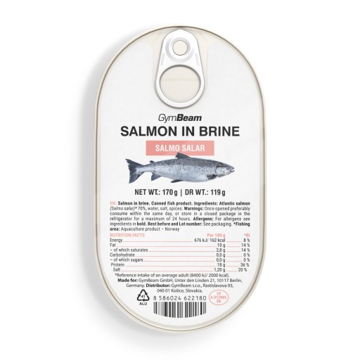CAN FILET FILETS LOSOS S VYSOKÝM PROTEÍNOVÝM MARIÁNOM - GymBeam 170g
