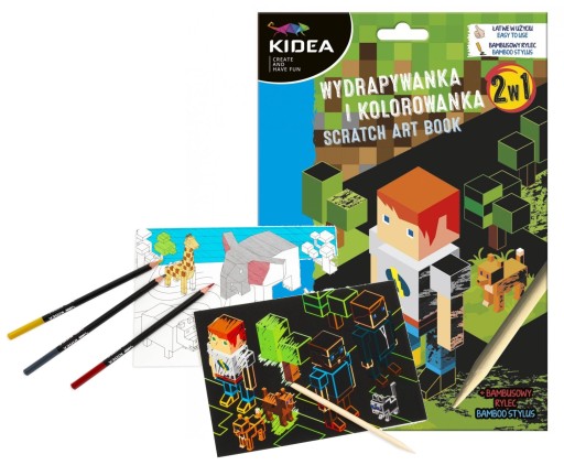 Kidea Hra na vyfarbovanie a škrabanie Hra 2v1