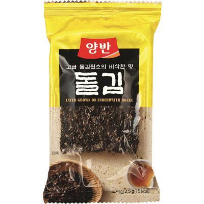 Čipsy z morských rias Nori, pražené, rezaný snack 3,5g Dongwon