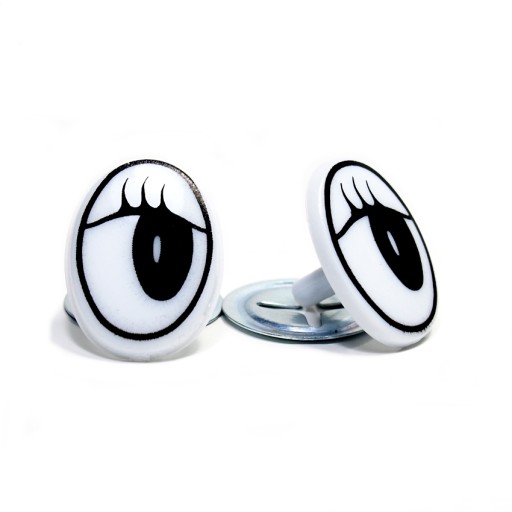 OČI ČIERNO-BIELA ELIPSA S MIHAMI 20x15 mm