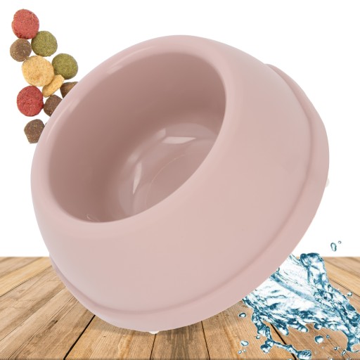 Plastová miska pre psov S, 0,38L, béžová, priem 17 cm,