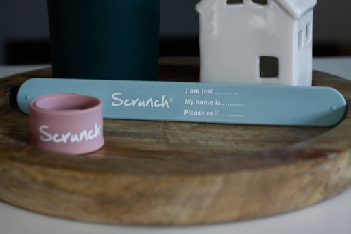Scrunch informačný náramok - Powder Pink