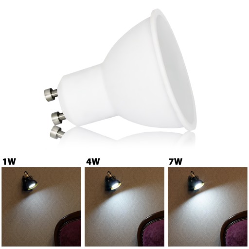 LED žiarovka 2835 SMD GU10 7W=55W 600lm stud
