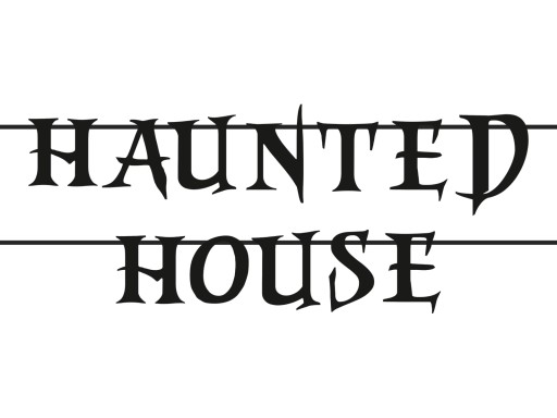 Haunted House Halloween banner 5m Garland čierny