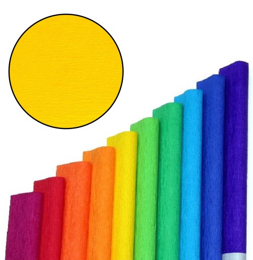 YELLOW CRIPPED hodvábny papier Č. 4 50 cm X 2M TYMOS