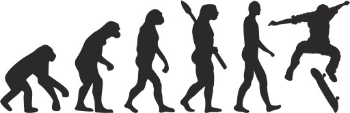 NÁLEPKA NA AUTO SKATEBOARD AUTO EVOLUTION
