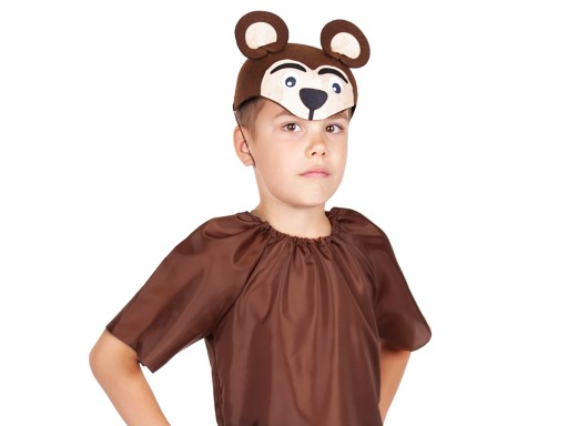 KLOBÚK S MEDVEĎOM, OUTFIT MEDVEĎA HNEDÉHO