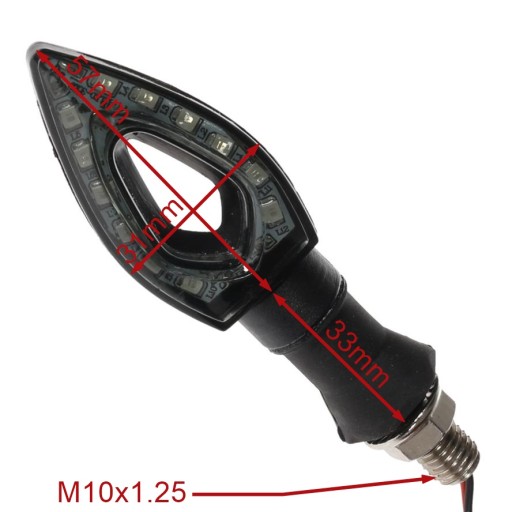 SMEROVACIE SVETLÁ NA MOTOCYKEL LED 12 LED 2 ks.