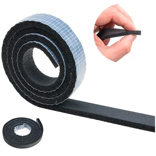 Gumové tesnenie Samolepiaca izolácia 6x20x1000mm pre dvere, okná a brány