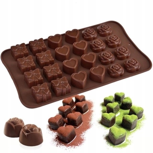 SILIKÓNOVÁ FORMA na cukrovú pastu čokoládové pralinky MACKO PÚ 2 ks