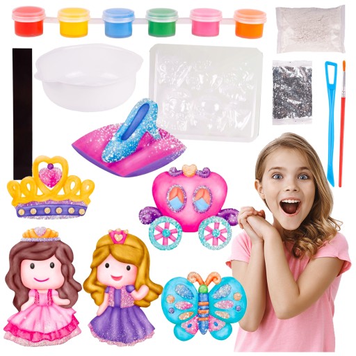 SADROVÉ MAGNETY DO CHLADNIČKY PRINCESS DIY ART SADA NA MAĽOVANIE