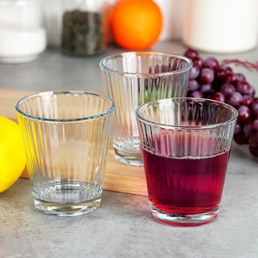 3x poháre DRINK, voda, džús, kompót, sada pohárov na nápoje