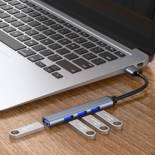 HUB ADAPTÉR 4 x USB-A 3.0 USB-C TYP-C SLIM