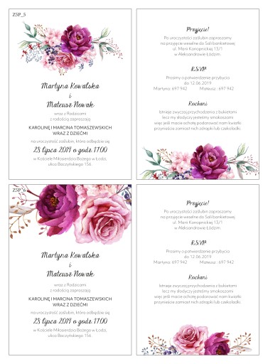 Zbierka pozvánok Mia Flowers Personalization Z5P