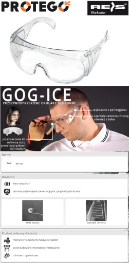 Ochranné okuliare GOG-ICE proti striekaniu