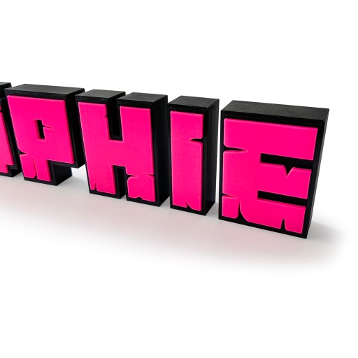 KAJAWIS Stojace písmená L 3D písmená v štýle Minecraft dekorácie MENO 1 ks