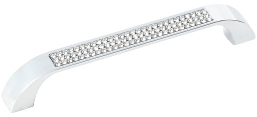 Nábytková úchytka s chrómovými kryštálmi, rozteč 160 mm - UKS006 AMIX