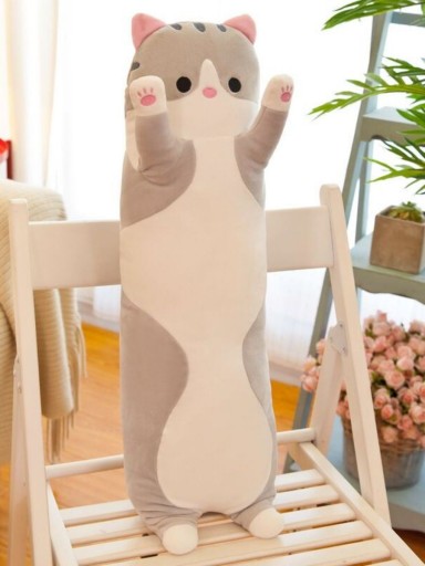 HRAČKY PRE DETI MEDVEĎOV MASKOT Mačka MAČKA MAČIČKA DLHÝ DARČEKOVÝ VANKÚŠEK