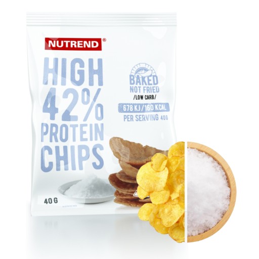 NUTREND S VYSOKÝM PROTEÍNOVÝM ČIPSKOM SOĽ 40G VYSOKÝM PROTEÍNOVÝM OBCHÍDZAČOM 16G