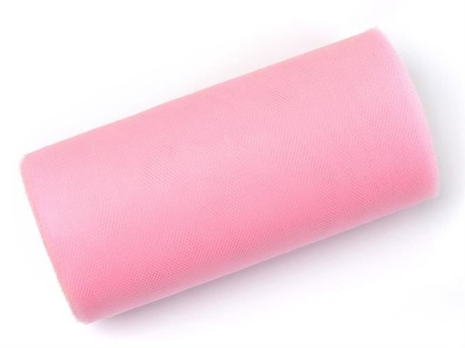 Ozdobný tyl na rolke RUŽOVÁ Svadobné Svadobné prijímanie Krst 15cm 25m