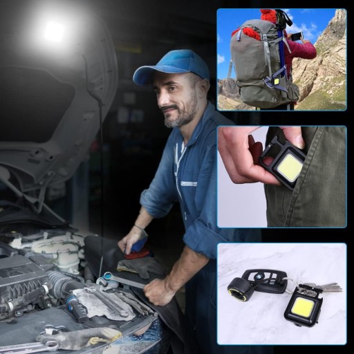 VÝKONNÁ MINI LED VRECKOVÁ LAMPA + MAGNETOVÁ KĽÚČENKA