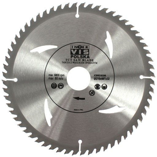PÍLOVÝ DISK NA DREVO WIDIA 210 / 32 T60 INTER