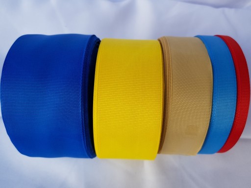Pevná grogrénová stuha so STRIEBORNÝMI PRÚŽKAMI, 25mm/18mb, 12 farieb