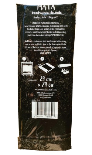Asia Kitchen Bamboo Sushi Mat 24x24cm Pro