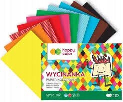ŠŤASTNÝ FAREBNÝ VYSTRIHOVACÍ BLOK S DEKORATÍVNYMI KARTAMI