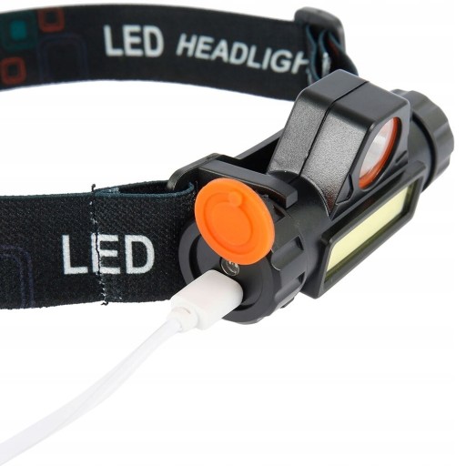 LED HLAVOVÁ LAMPA 4v1 MINI SVETLOMET S MAGNETOVOU BATÉRIOU NABÍJANIE cez USB