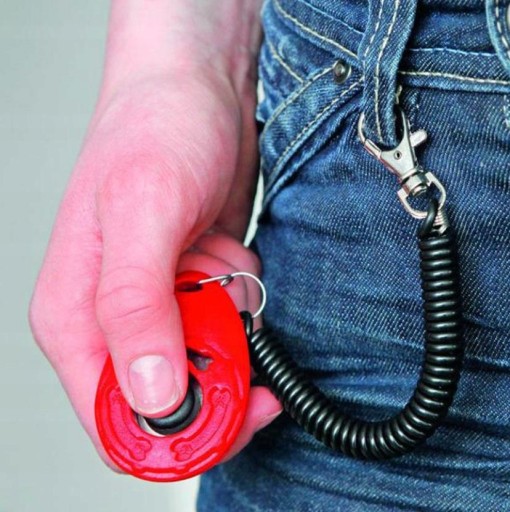 Clicker na špirálovom lane kliker na výcvik psov