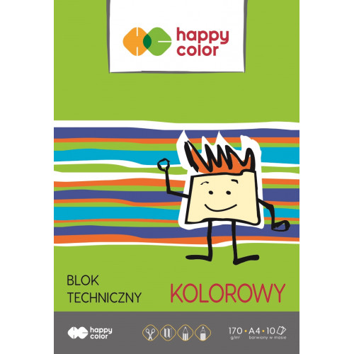 A4 farebný technický blok 10 listov HAPPY COLOR