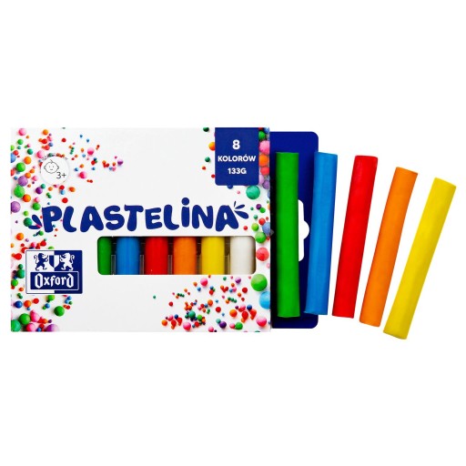 Plastelína OXFORD 8 farieb 3 bal