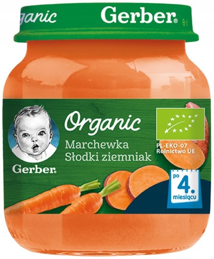 GERBER Bio večera z mrkvy a sladkých zemiakov 125g
