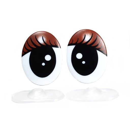 ELIPSA OČIA S HNEDÝMI MIHANSKAMI 37x28 BOOKEY EYES