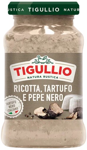TIGULLIO ricotta omáčka, hľuzovky a čierne korenie 185g