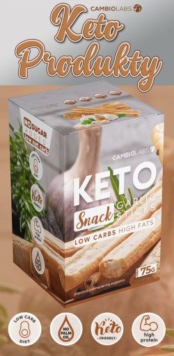KETO PRODUKTY Cesnakové tyčinky, Grissini Keto Snacks Pochutiny bez cukru