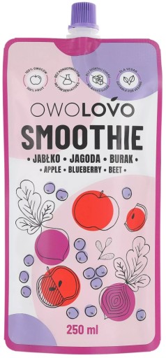 OWOLOVO Smoothie jablko-čučoriedka-cvikla 250 ml | OVOCIE A ZELENINA | PRIRODZENÝ