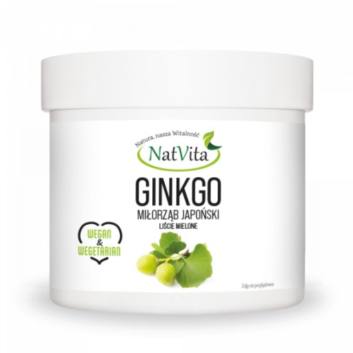 Ginkgo Biloba Ginkgo Biloba Ground Memory Natural 100g NatVita