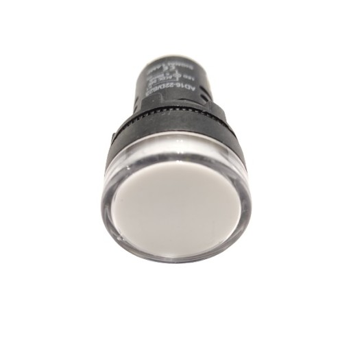 Signálna lampa 22mm biela LED 24V AC/DC