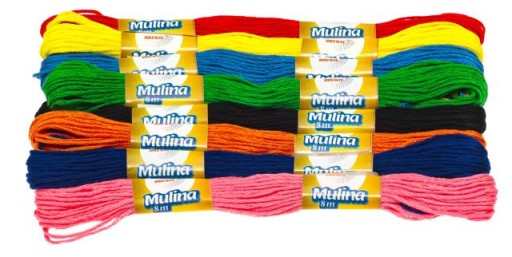 VYŠÍVACIE STRUNKY, mix nití, jednofarebné, Brewis MJ, SKVELÁ KVALITA