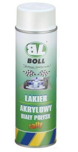 BOLL biely lesklý lak 500ml sprej rally - akryl