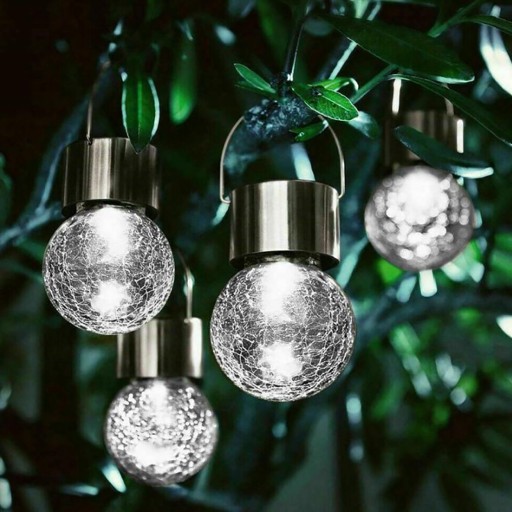 LED Záhradné svietidlo SOLÁRNE GUĽOVÉ ZÁSADNÉ SKLENENÉ GUĽOVÉ LAMP