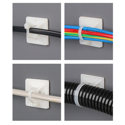 10x SAMOLEPIACI ORGANIZÁTOR KÁBLOV DRŽIAK KÁBLOV LEPIDLO 20x20mm