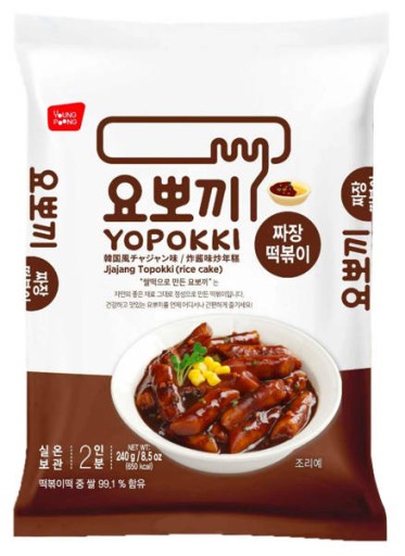 Yopokki, ryžové halušky, jemná omáčka Jjajang 240g