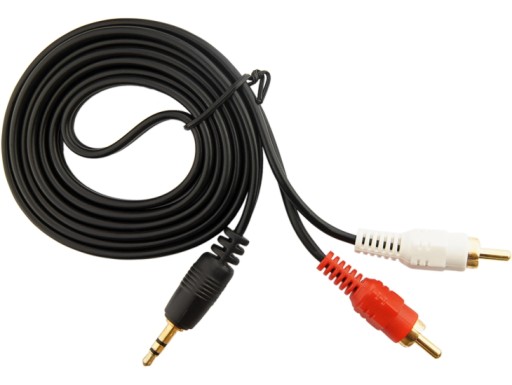 KÁBEL AUX ADAPTÉR MINI JACK 3,5MM 2 RCA CINCH STEREO 1,3M