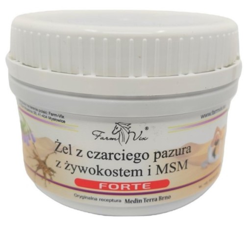 Kostivalový gél z diabolského pazúra MSM Forte 350g Farm-Vix