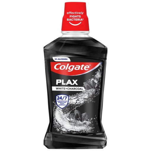 COLGATE Plax White & Charcoal ústna voda 500ml
