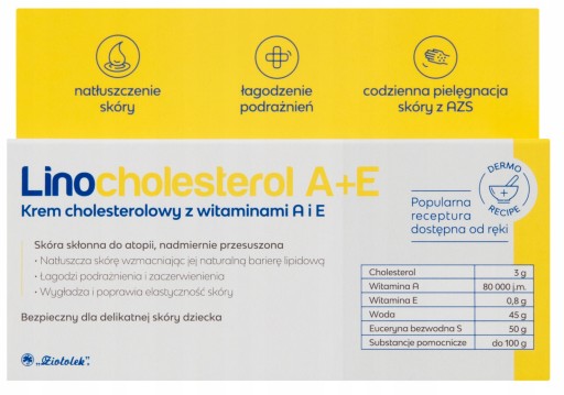 Linocholesterol A+E, cholesterolový krém s vitamínmi A a E, 50 g