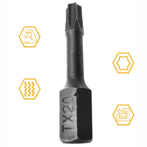 NÁRAZOVÝ BIT TX20 30mm STAR TORX TORX NÁRAZOVÝ COBIT 1ks